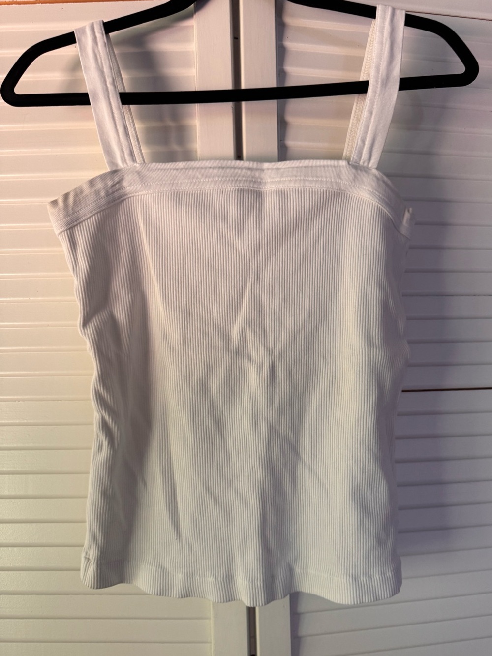 Citizens of Humanity Classic Cream White Ribbed Tank Top - Women